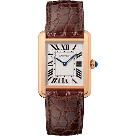 reloj cartier oro rosa hombre|reloj cartier tank solo.